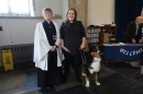 Revd. Sally and Revd Dominique led the service, helped by Bella, the Burmese Mountain Dog.
